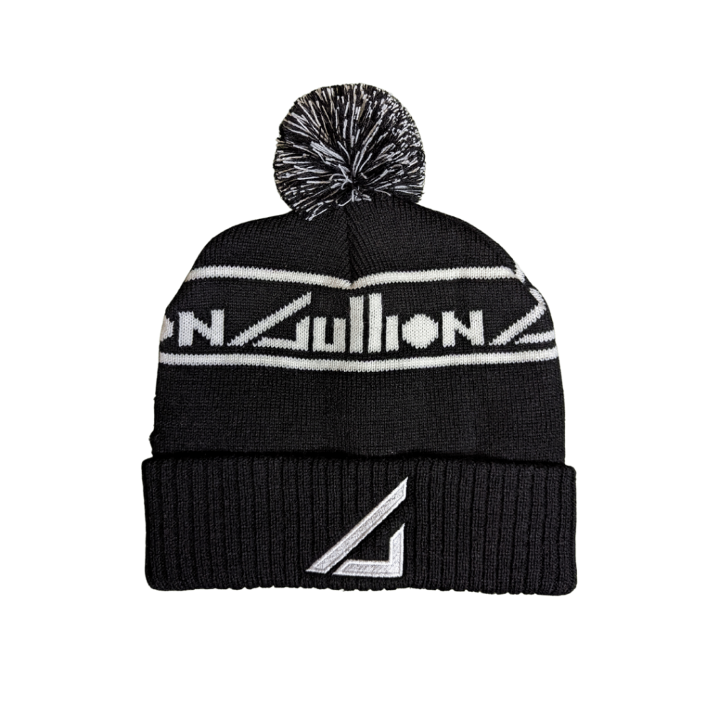 Bobble Hat Black And White Gullion Golf